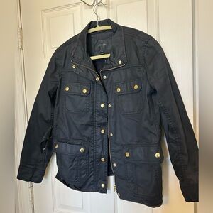 J Crew the downtown field utility jacket black sz pm